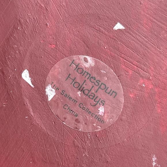 Homespun Vintage Folk Art Santa Rolly Polly Christmas Figurine Resin - Picture 8 of 9